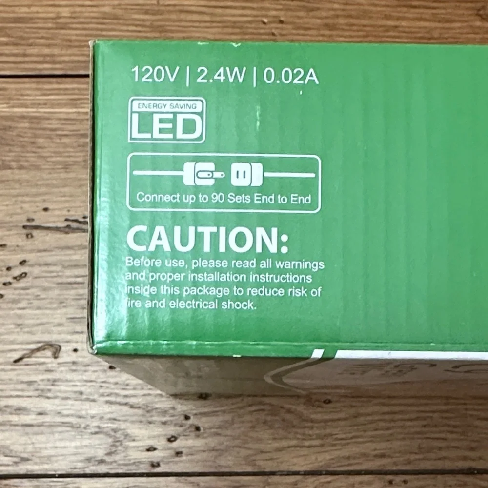 Holiday Home LED C9 String Lights - Warm White with Green Wire